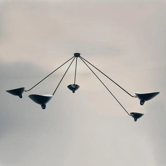 Five-Arm Spider Ceiling Lamp, detail — Éditions Serge Mouille, source: sergemouille.com