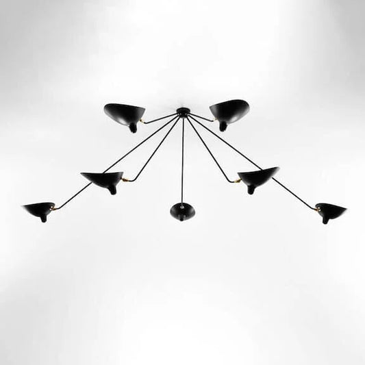 Seven-Arm Spider Ceiling Lamp, detail — Éditions Serge Mouille, source: sergemouille.com