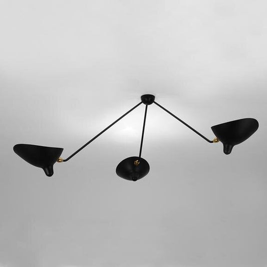 Three-Arm Spider Ceiling Lamp, detail — Éditions Serge Mouille, source: sergemouille.com
