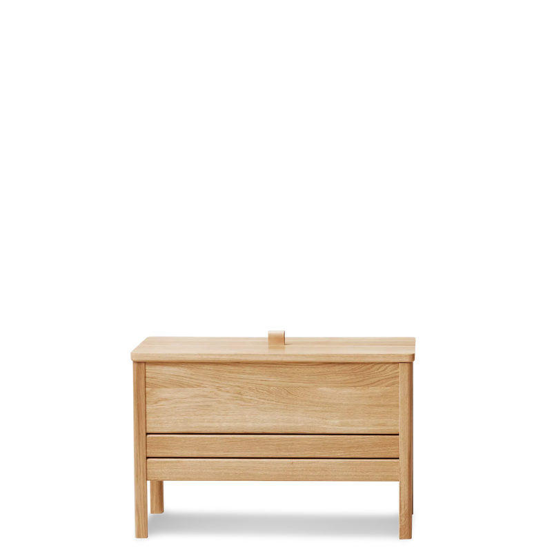 A Line Storage Bench: Form & Refine's Case for a Bench That's Lifted Off the Floor