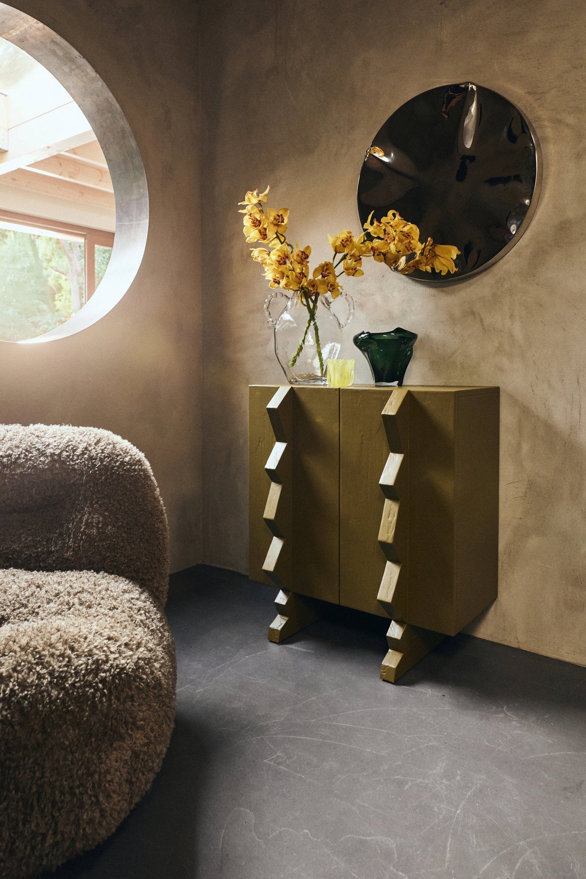 HKLIVING Additions 2026 sculptural furniture and objects in a tonal interior