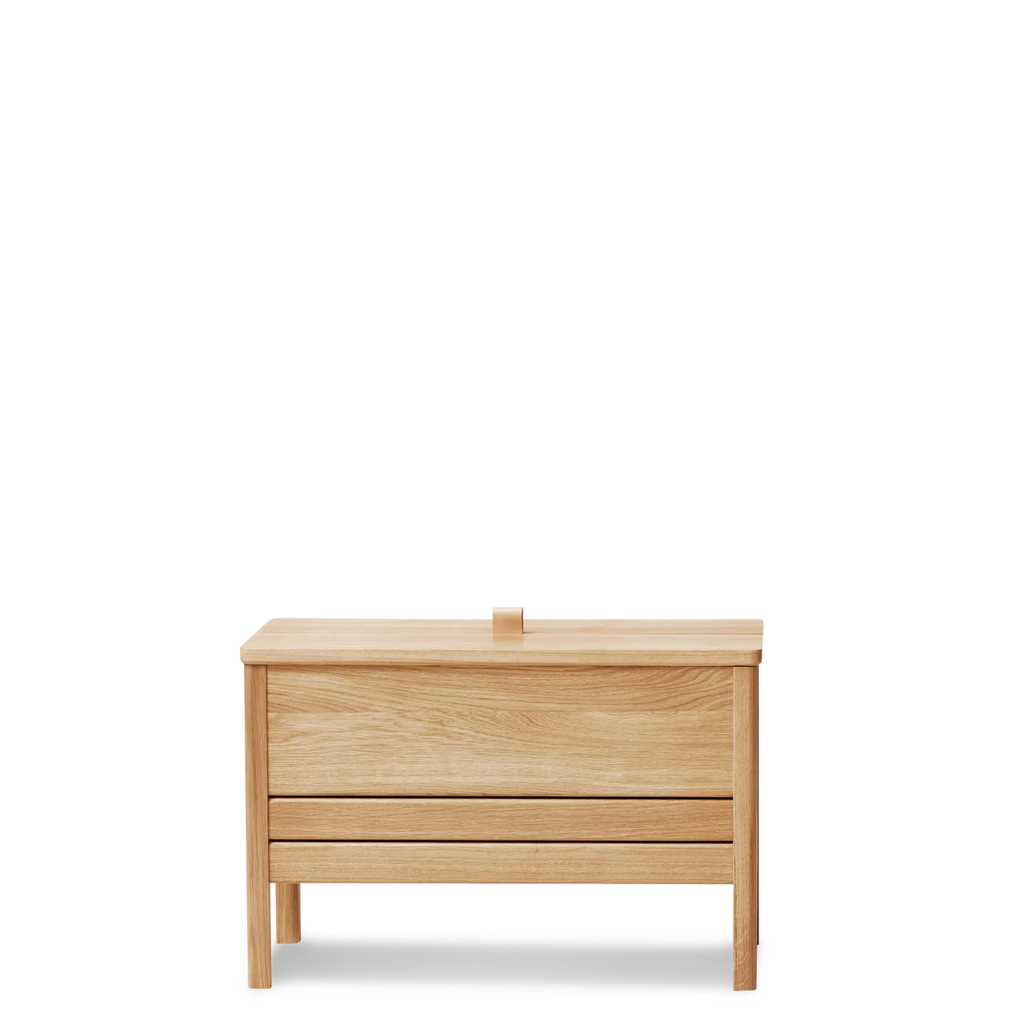 A Line Storage Bench 68, Oak — source: formandrefine.com