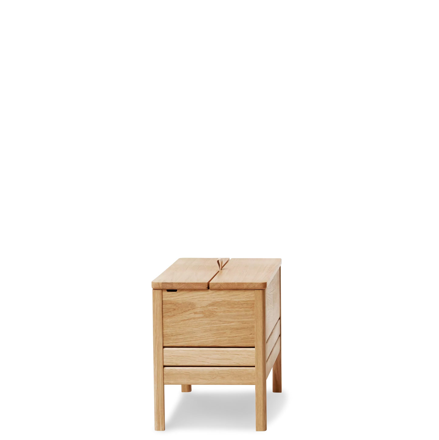 A Line Storage Bench 68, Oak — source: formandrefine.com