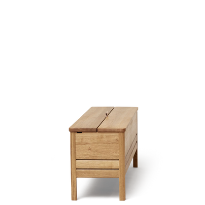 A Line Storage Bench 111, Oak — source: formandrefine.com
