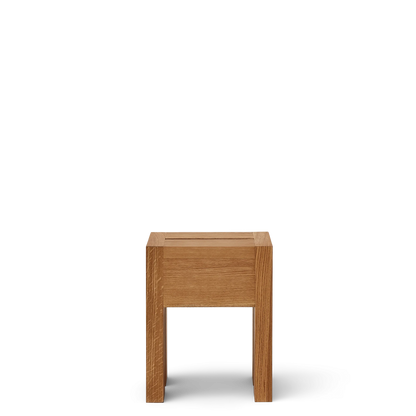 Monolith Side Table, Oak — source: formandrefine.com
