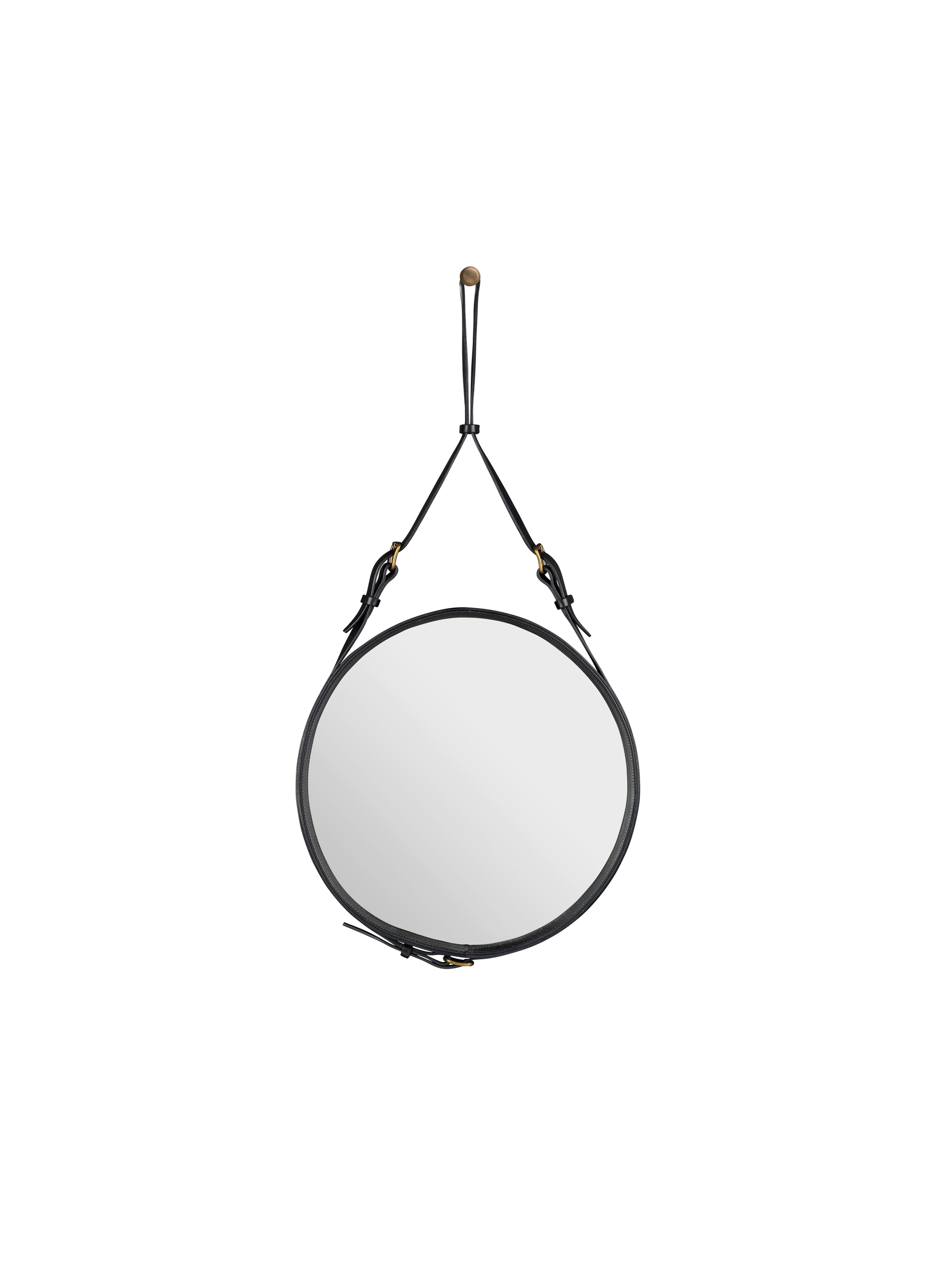 Adnet Wall Mirror, Circular — F3Q Adnet Circular 45 Black Front