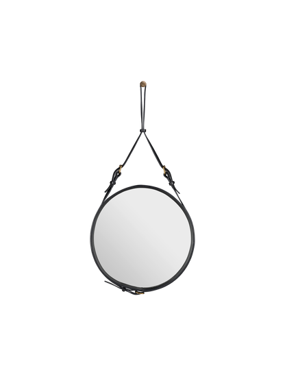 Adnet Wall Mirror, Circular — F3Q Adnet Circular 45 Black Front