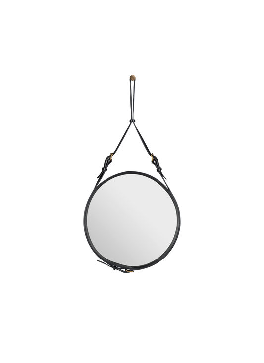 Adnet Wall Mirror, Circular — F3Q Adnet Circular 45 Black Front