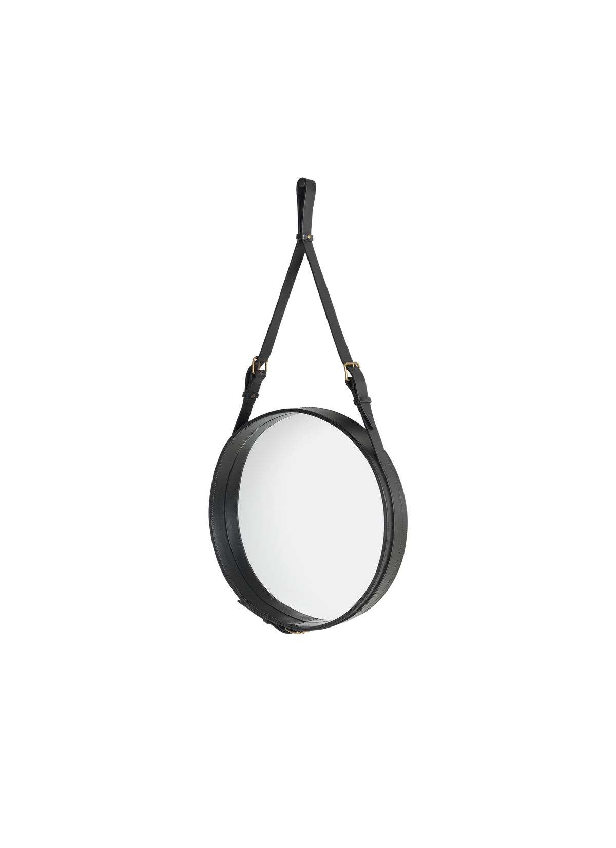 Adnet Wall Mirror, Circular — FRT Adnet Circular 45 Black Front