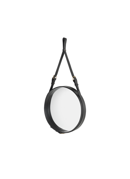 Adnet Wall Mirror, Circular — FRT Adnet Circular 45 Black Front