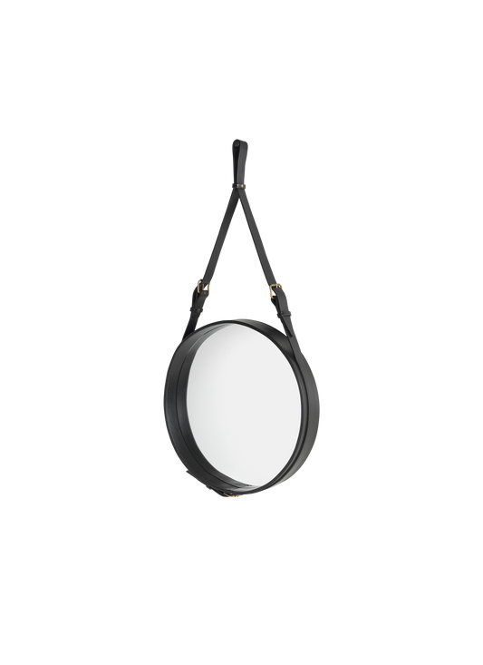 Adnet Wall Mirror, Circular — FRT Adnet Circular 45 Black Front