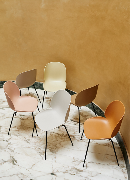 Beetle Dining Chair, Un-Upholstered — L Beetle Dining Chair Conic Unupholstered Black AlabasterWhite