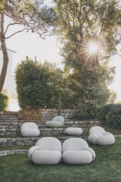 Pacha Outdoor Lounge Chair with armrest by GUBI — Lifestyle Images 2 of 7