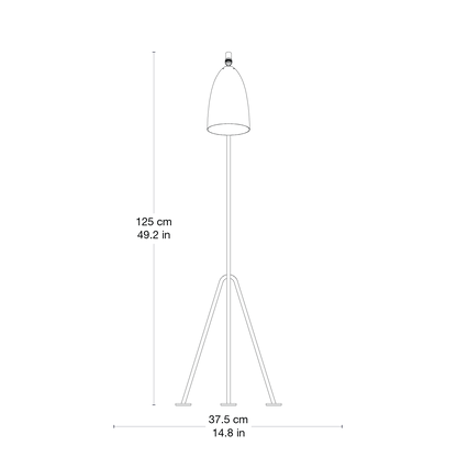 Gräshoppa Floor Lamp — 2DFV 4276327 Front View - Grashoppa Floor Lamp