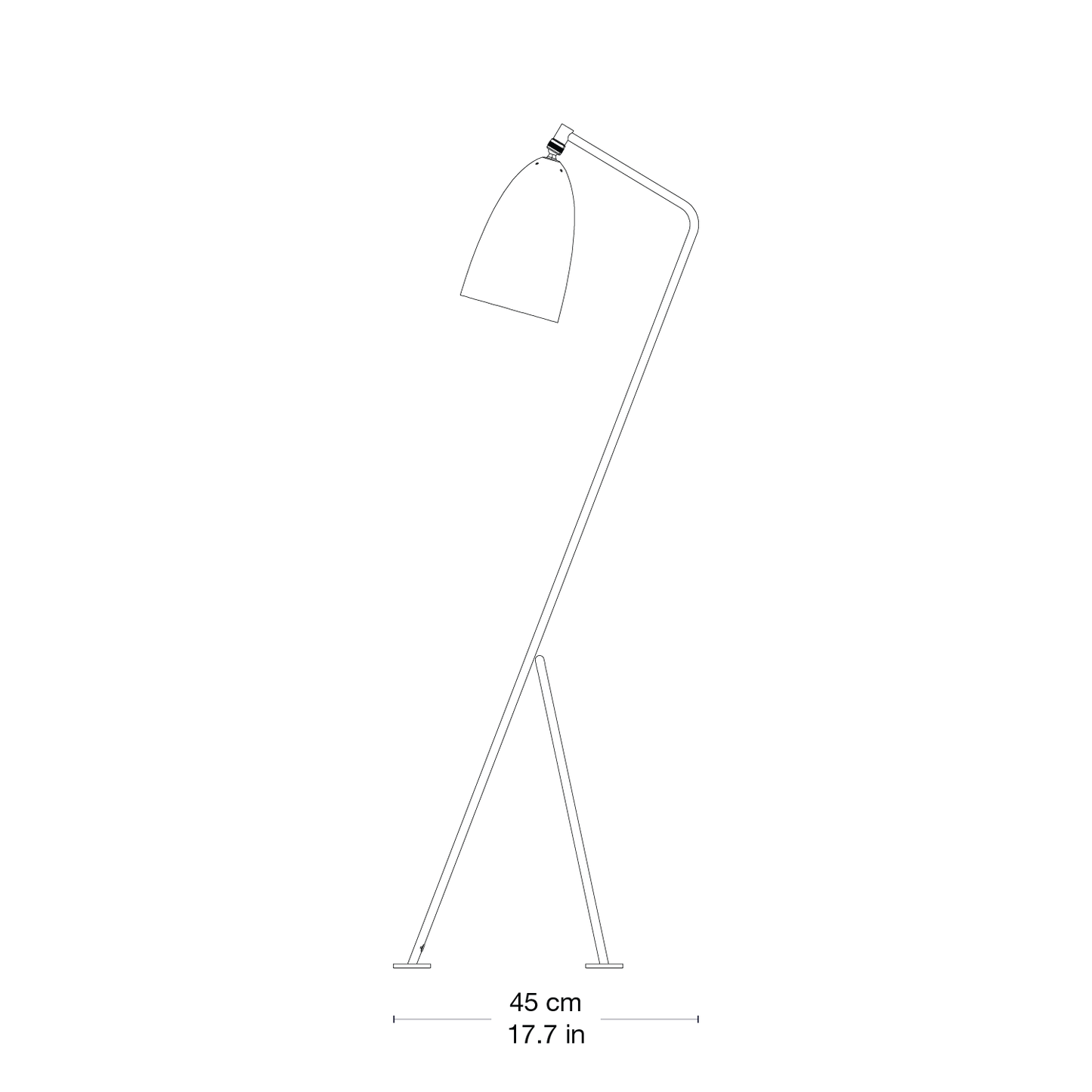 Gräshoppa Floor Lamp — 2DSV 4276296 Side View - Grashoppa Floor Lamp