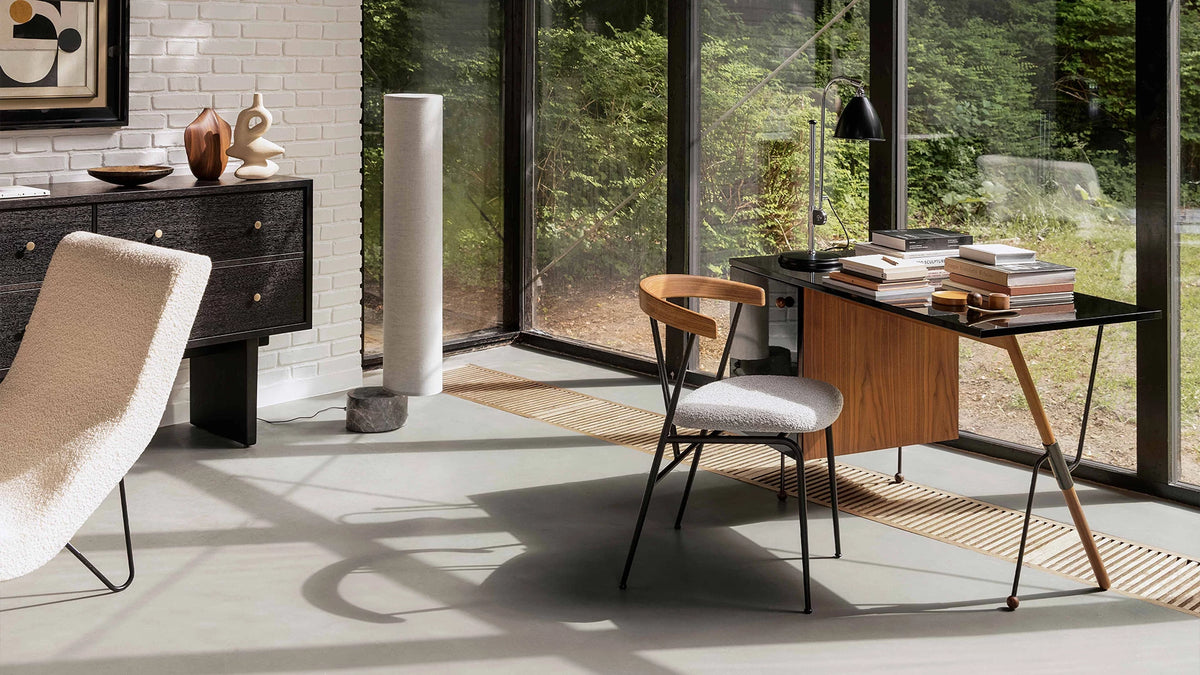 62 Desk by GUBI shown in an interior setting
