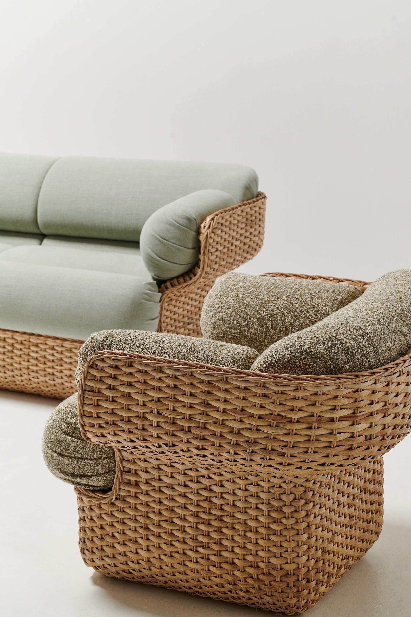 Basket Two-Seater Sofa by GUBI shown in an interior setting