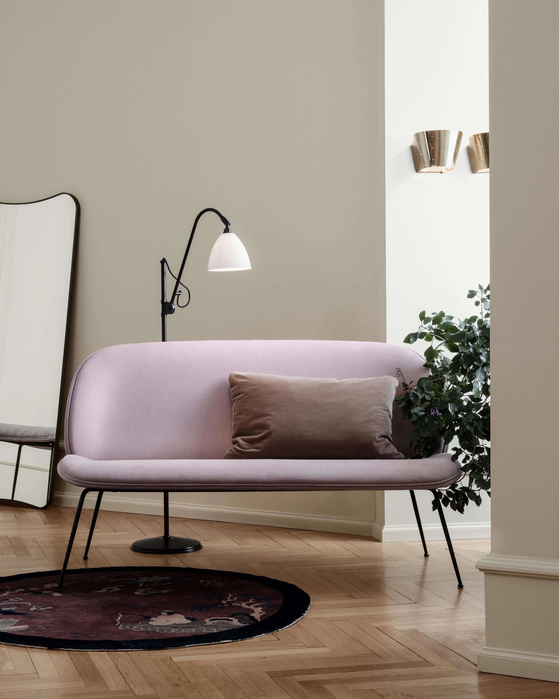 Beetle Sofa by GUBI shown in an interior setting, view 1