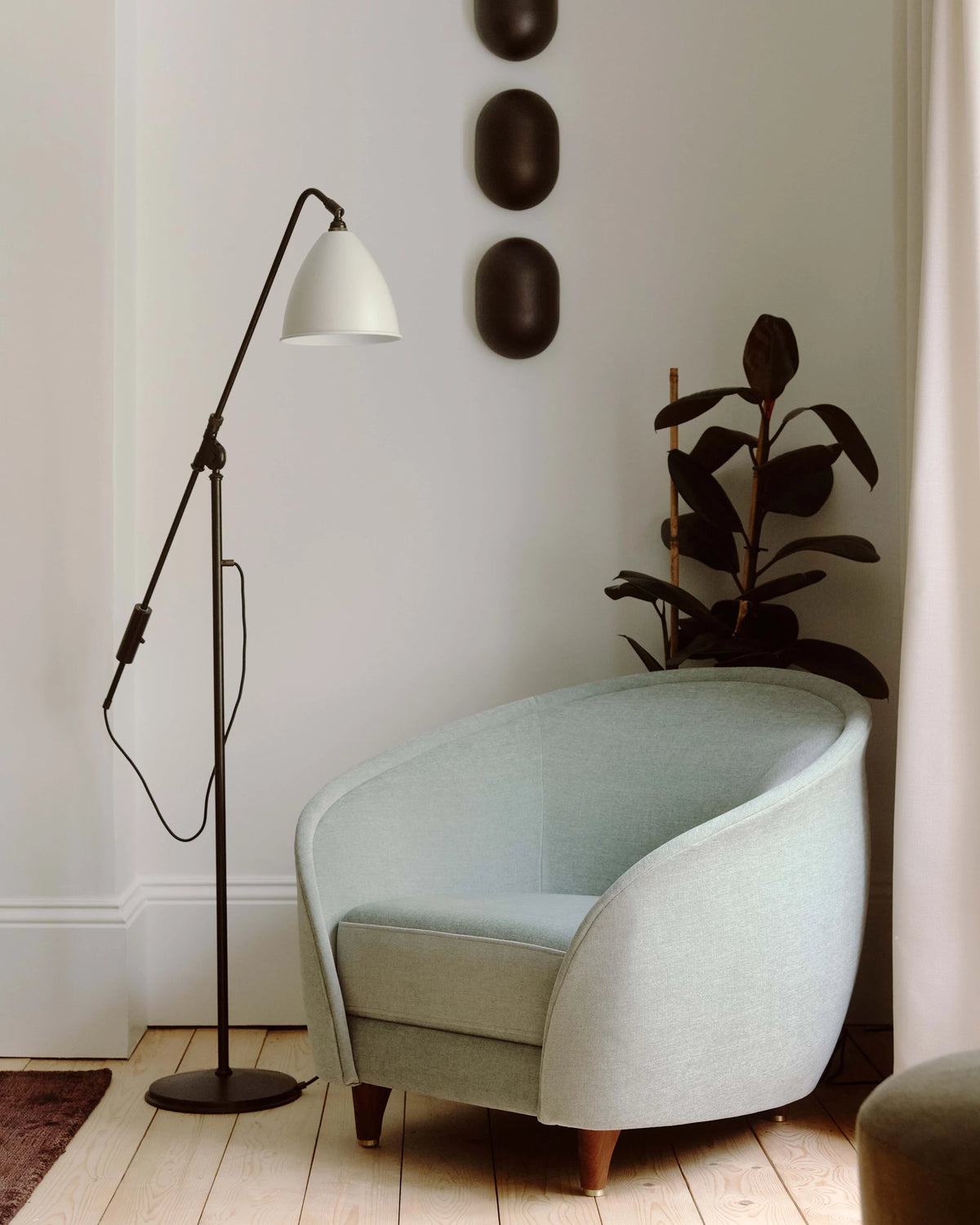 BL4 Floor Lamp by GUBI shown in an interior setting, view 2