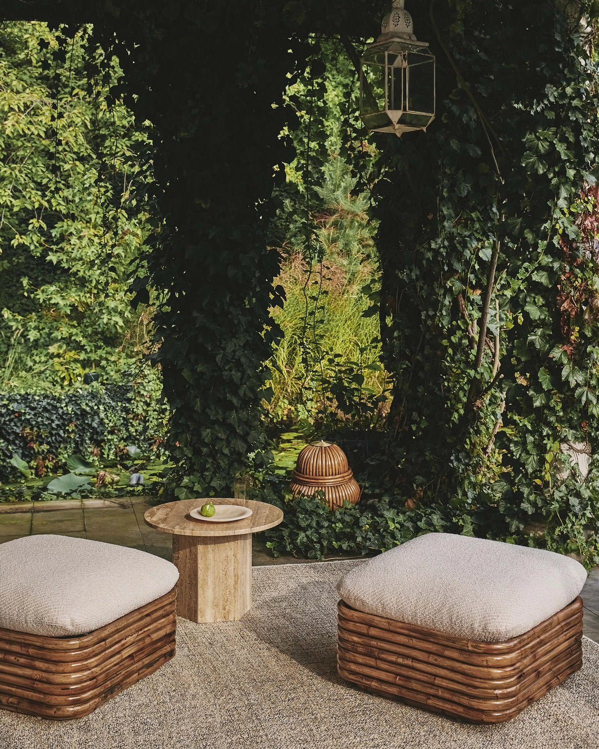 Bohemian 72 Ottoman by GUBI shown in an interior setting, view 4