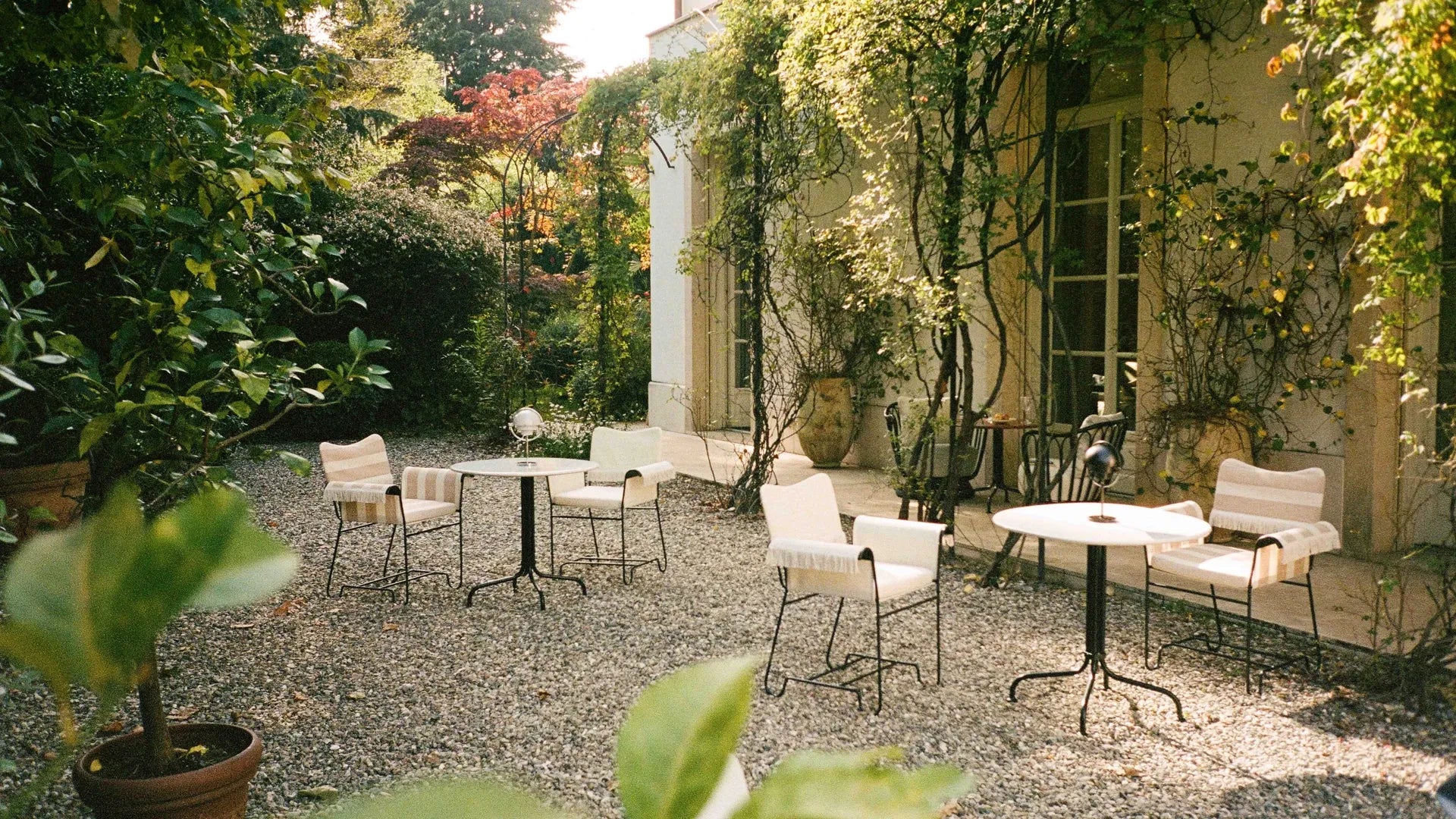 Carmel Bistro Dining Table by GUBI shown in an interior setting