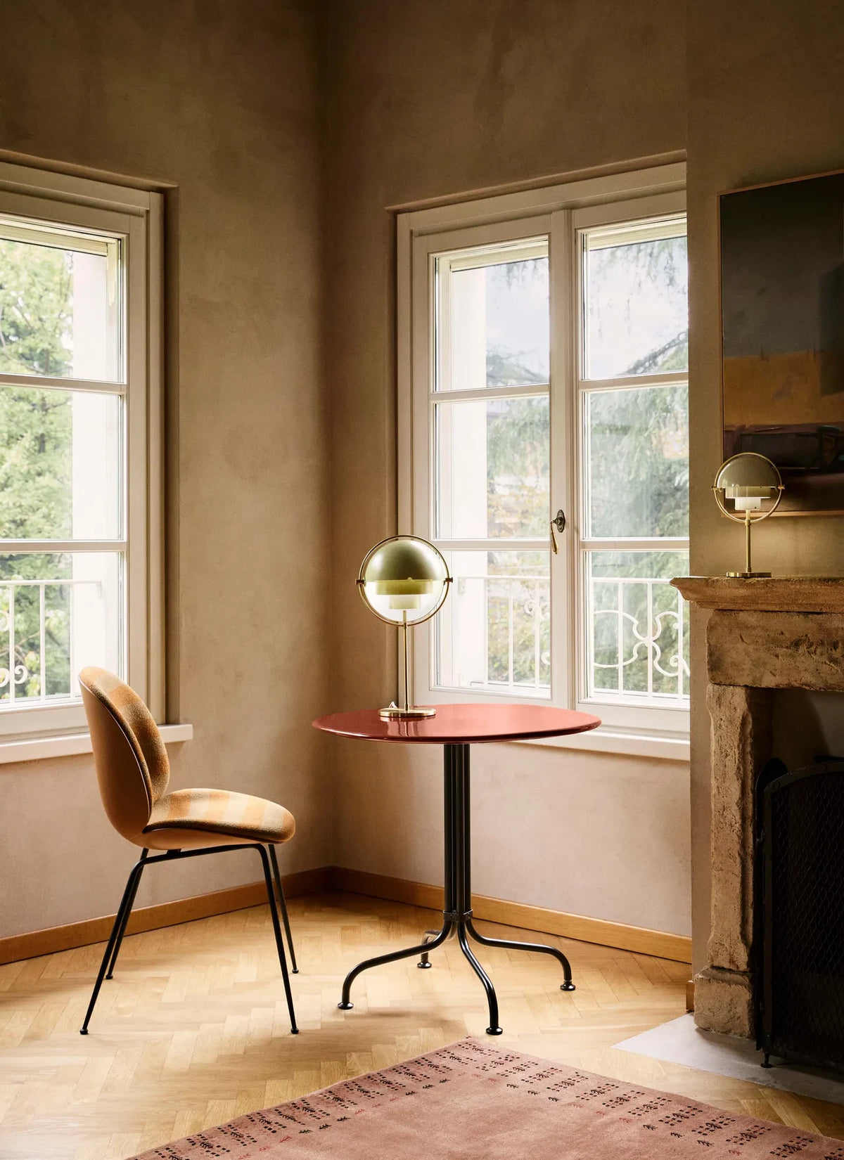 Carmel Bistro Lounge Table by GUBI shown in an interior setting, view 1