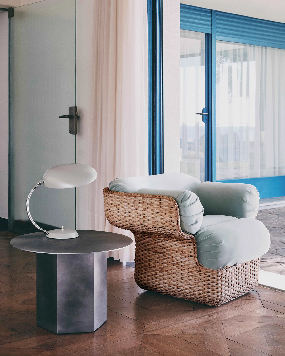 Cobra Table Lamp by GUBI shown in an interior setting, view 2