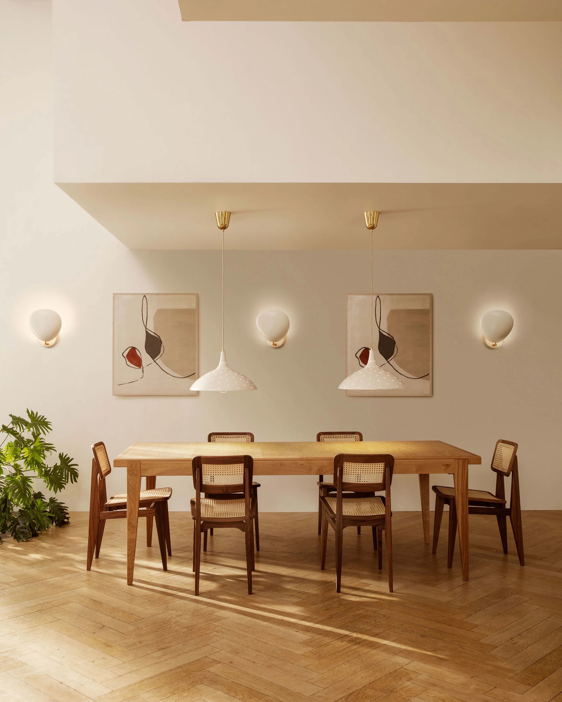 Cobra Wall Lamp by GUBI shown in an interior setting, view 2