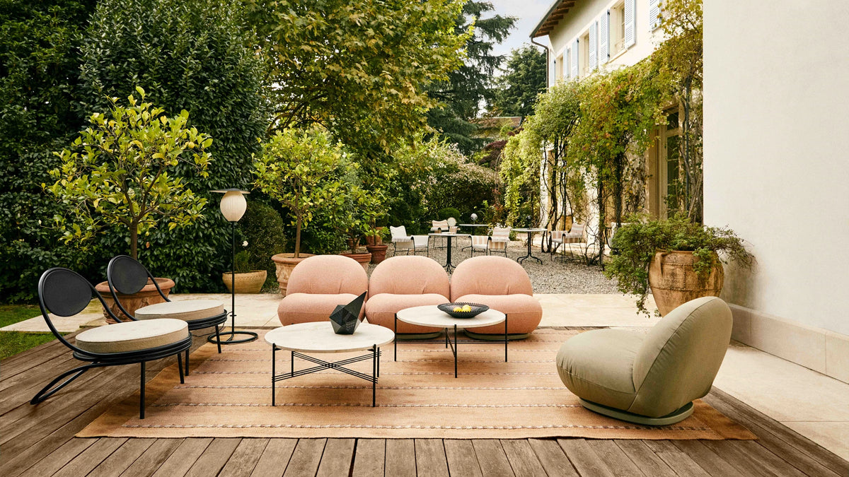 Copacabana Lounge Chair by GUBI shown in an interior setting, view 1