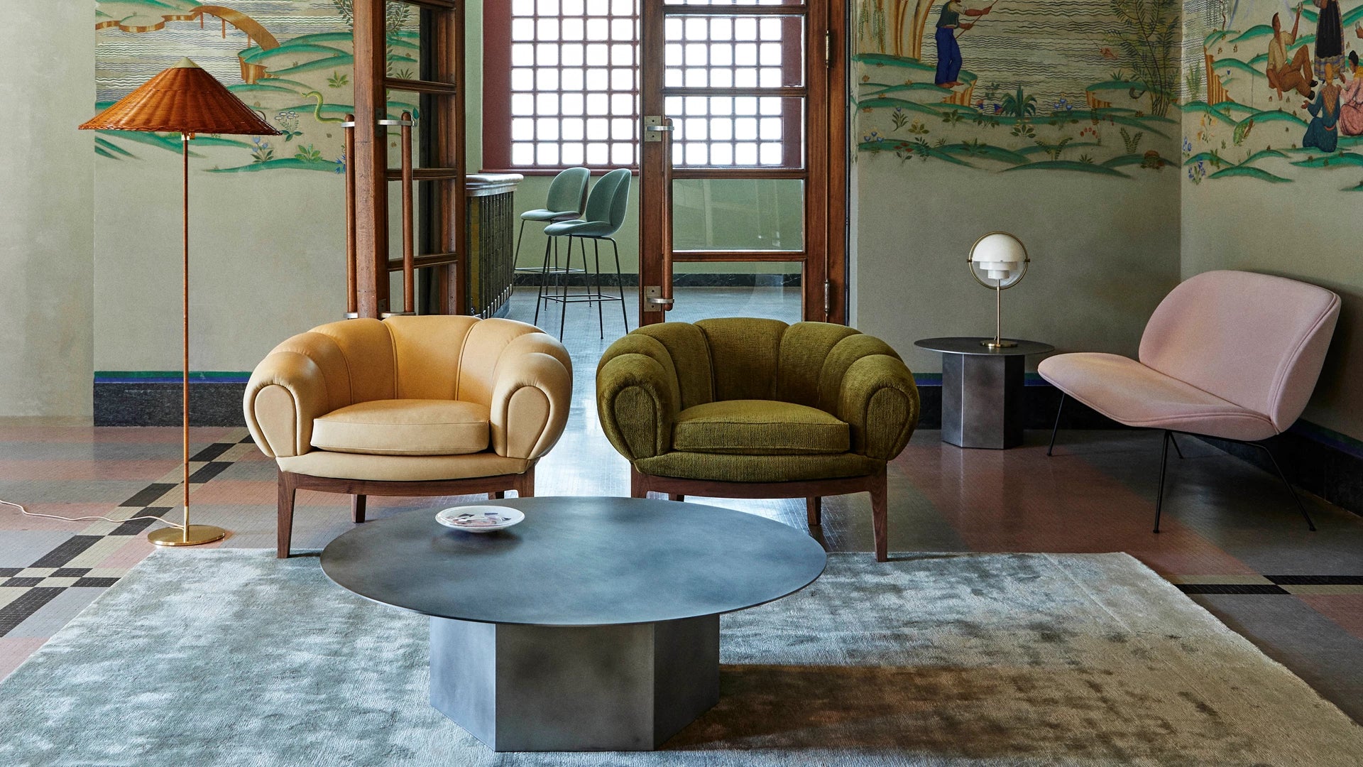 Croissant Lounge Chair by GUBI shown in an interior setting, view 1