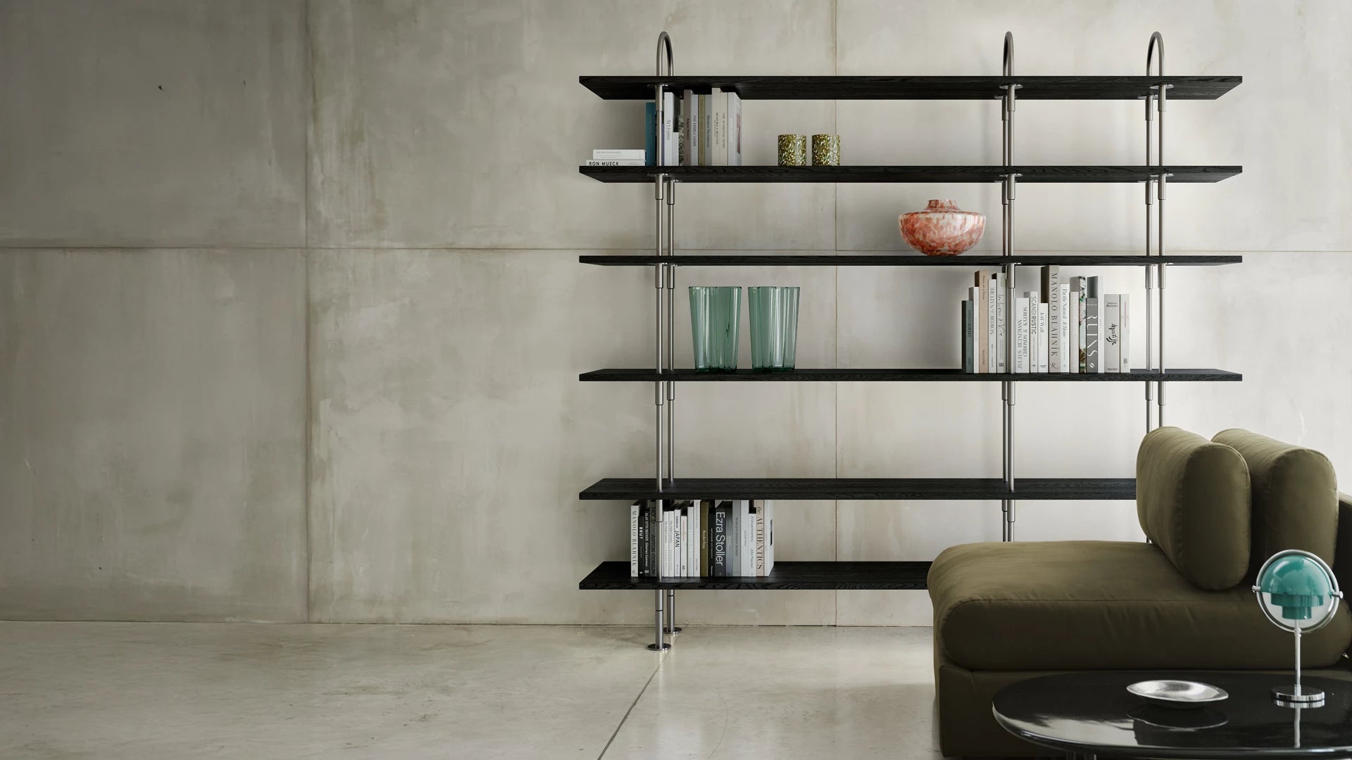 Elogio Right Armrest Module by GUBI shown in an interior setting