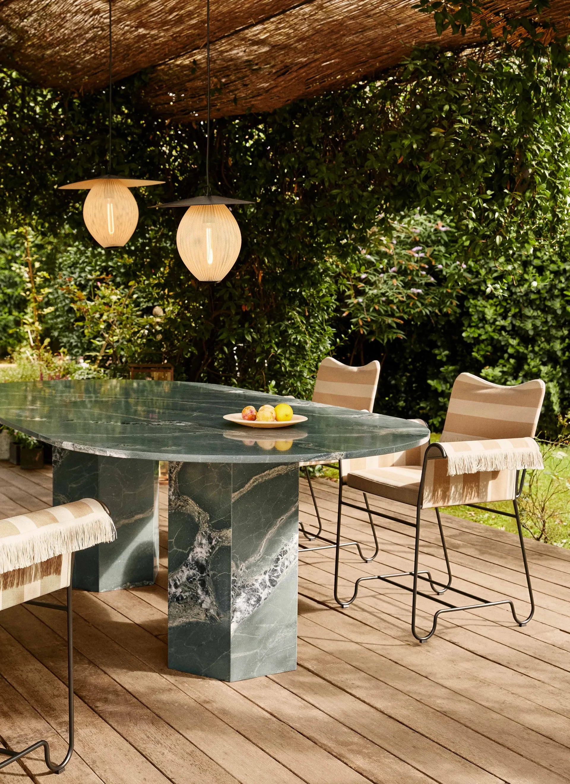 Epic Outdoor Dining Table by GUBI shown in an interior setting, view 1