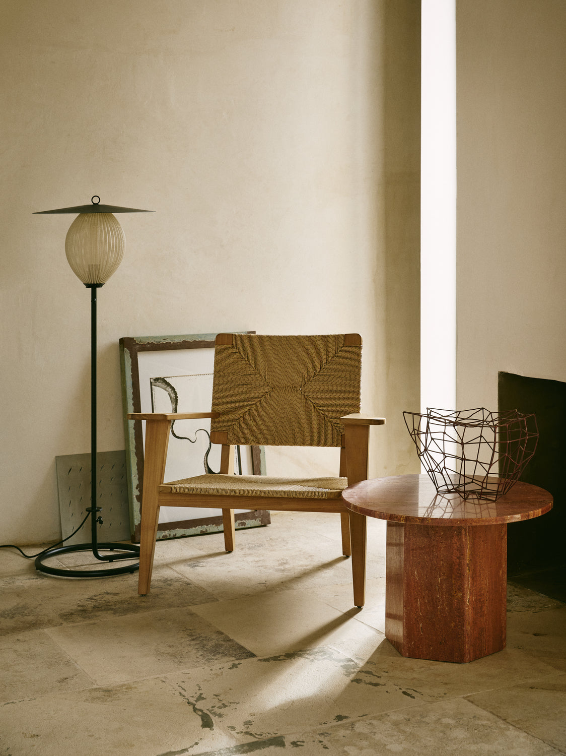 F-Chair Lounge Chair by GUBI shown in an interior setting