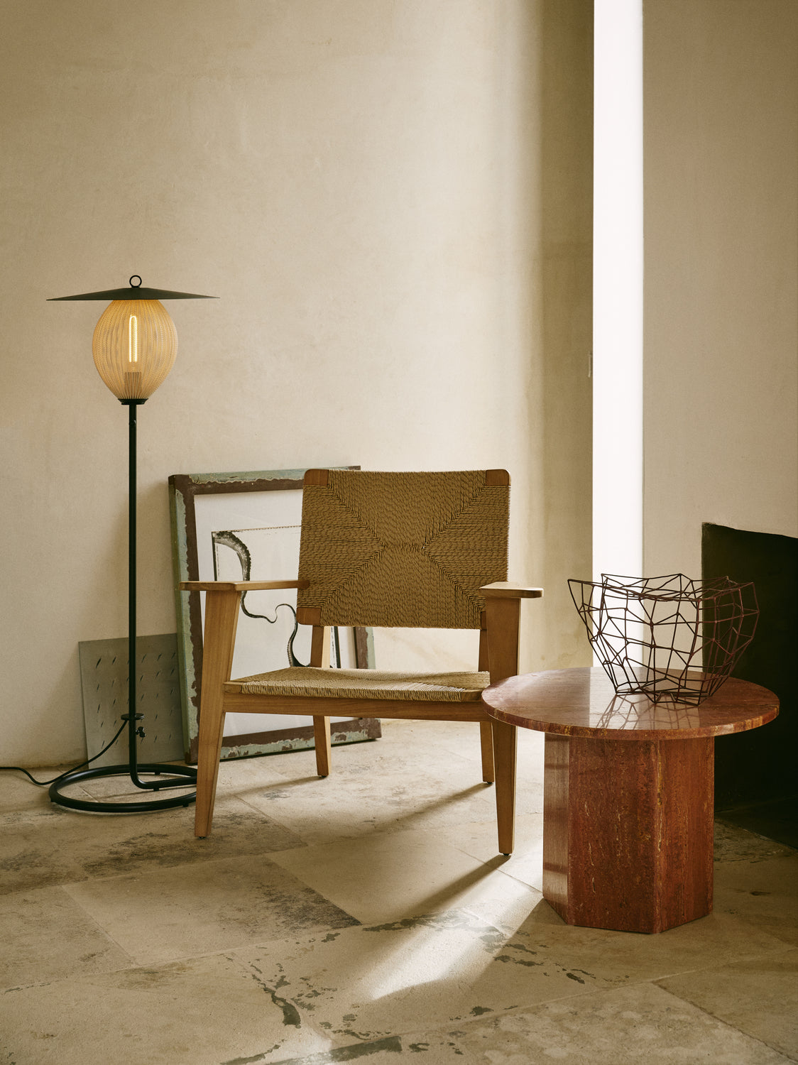 F-Chair Lounge Chair by GUBI shown in an interior setting