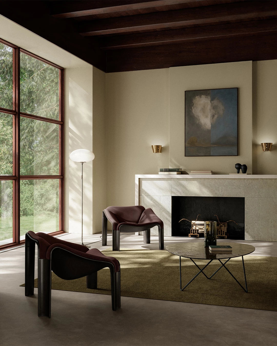 F300 Lounge Chair by GUBI shown in an interior setting, view 2