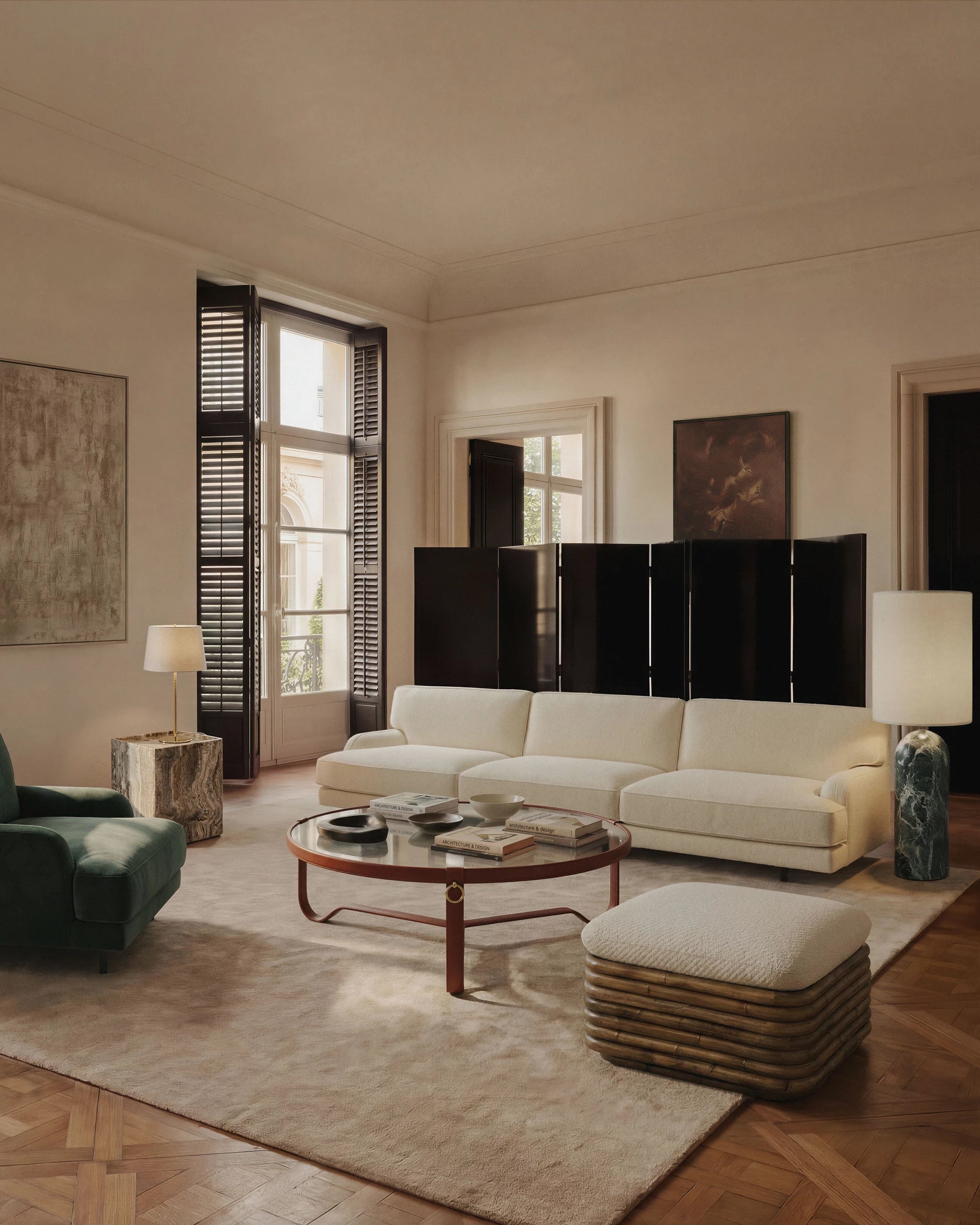 Flaneur Lounge Chair by GUBI shown in an interior setting, view 2