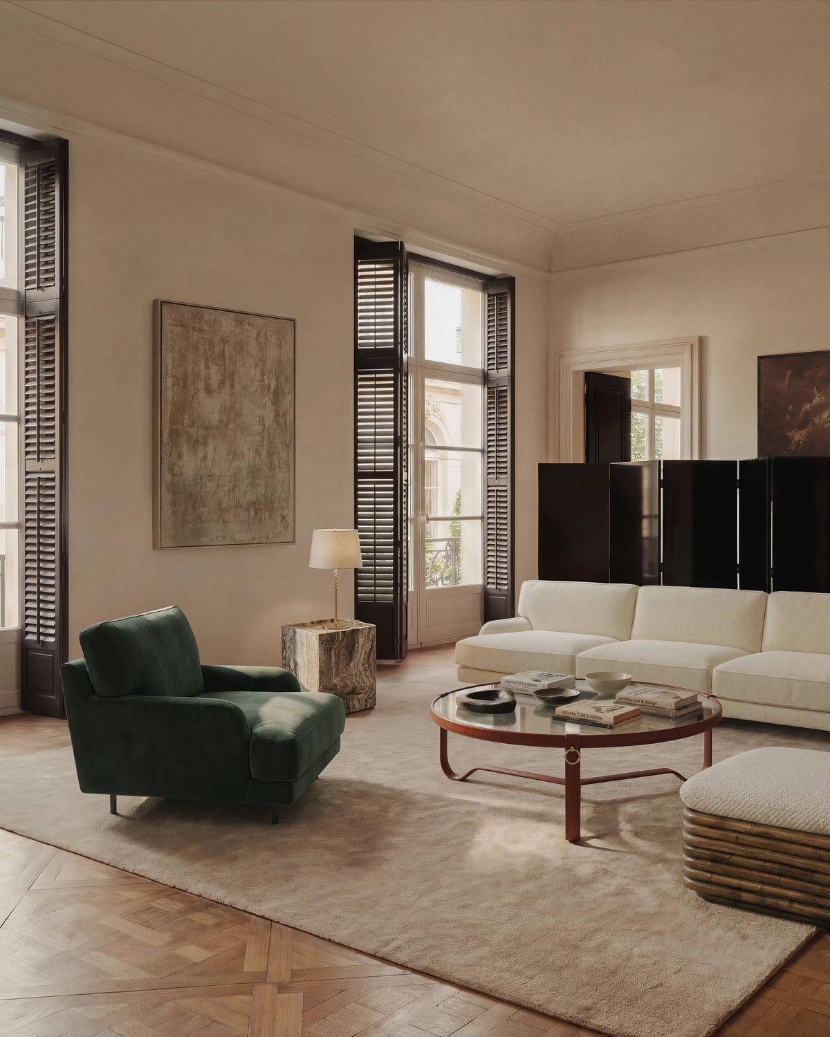 Flaneur Lounge Chair by GUBI shown in an interior setting, view 3