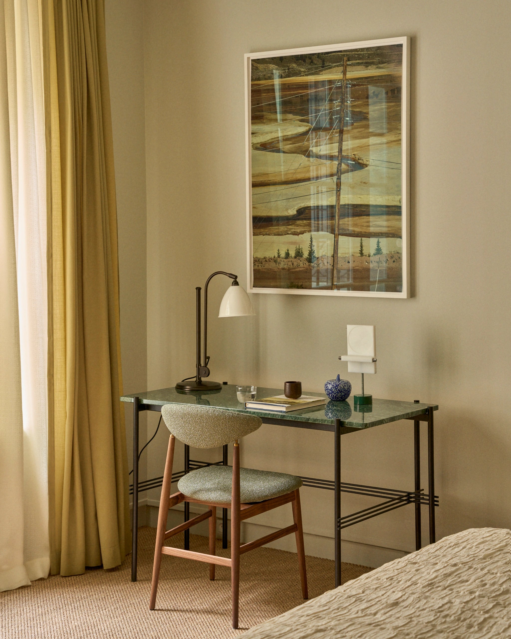 Gent Dining Chair by GUBI shown in an interior setting