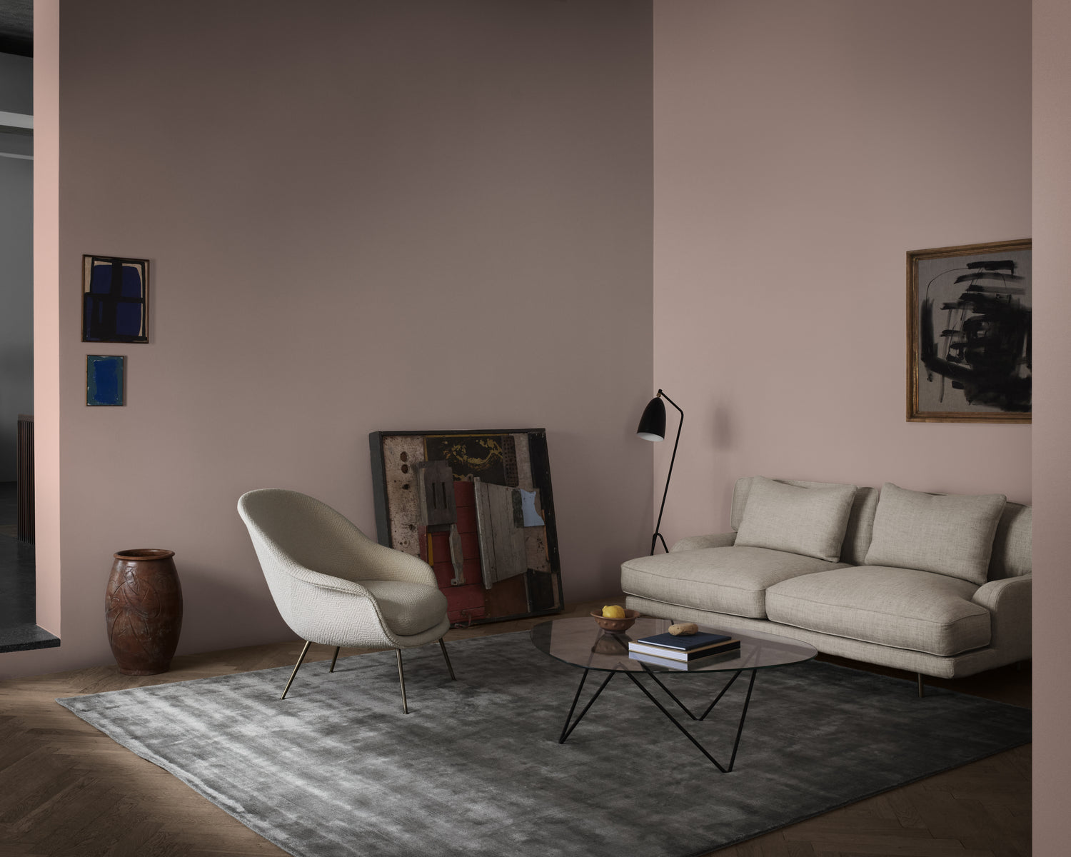 GrÃ¤shoppa Floor Lamp by GUBI shown in an interior setting