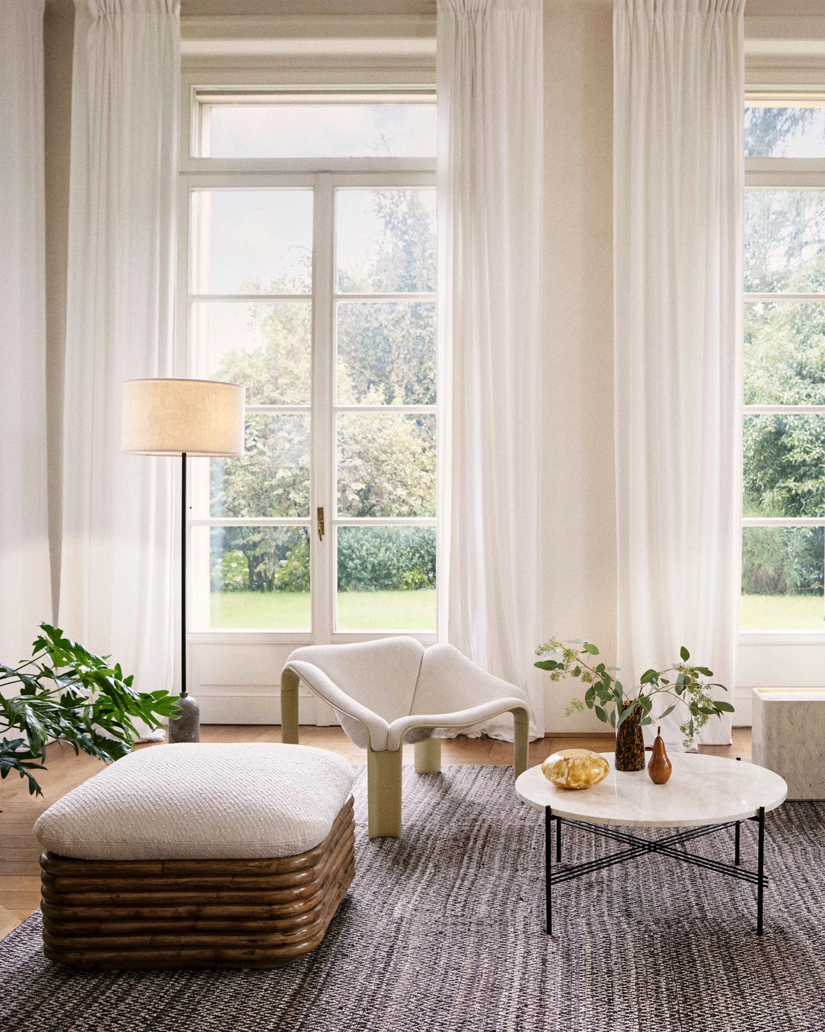 Gravity Floor Lamp by GUBI shown in an interior setting, view 2