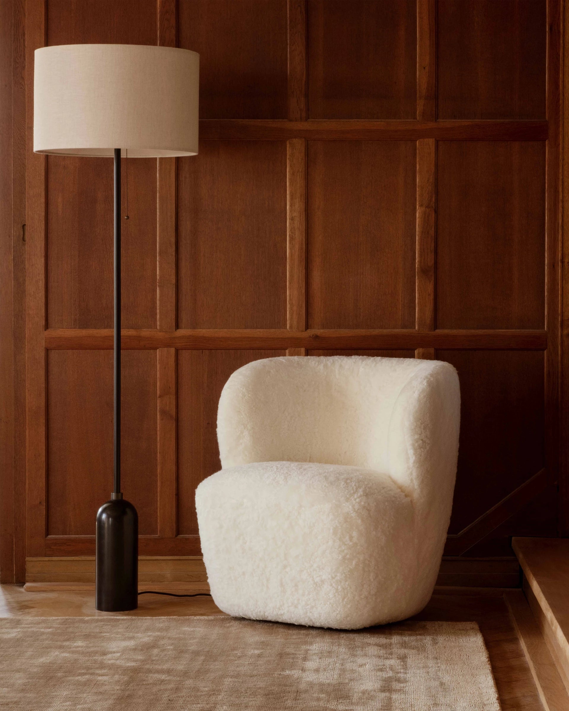 Gravity Floor Lamp by GUBI shown in an interior setting, view 3