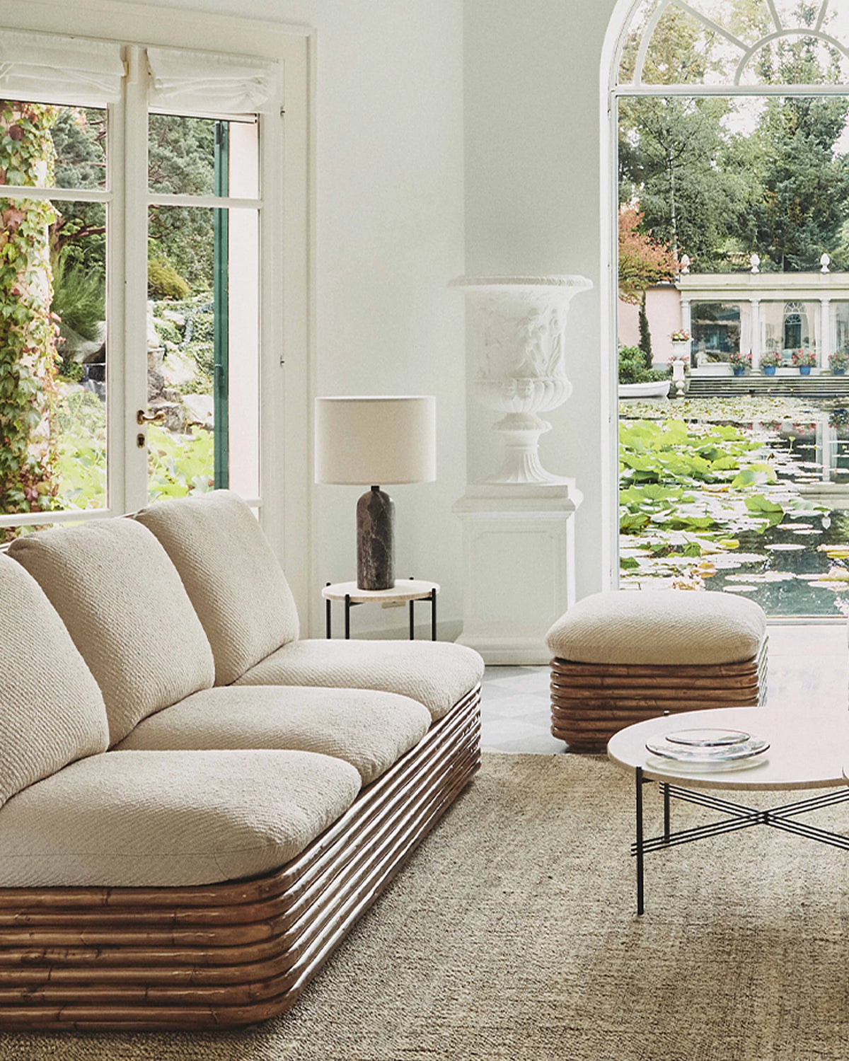 Gravity Table Lamp by GUBI shown in an interior setting, view 2