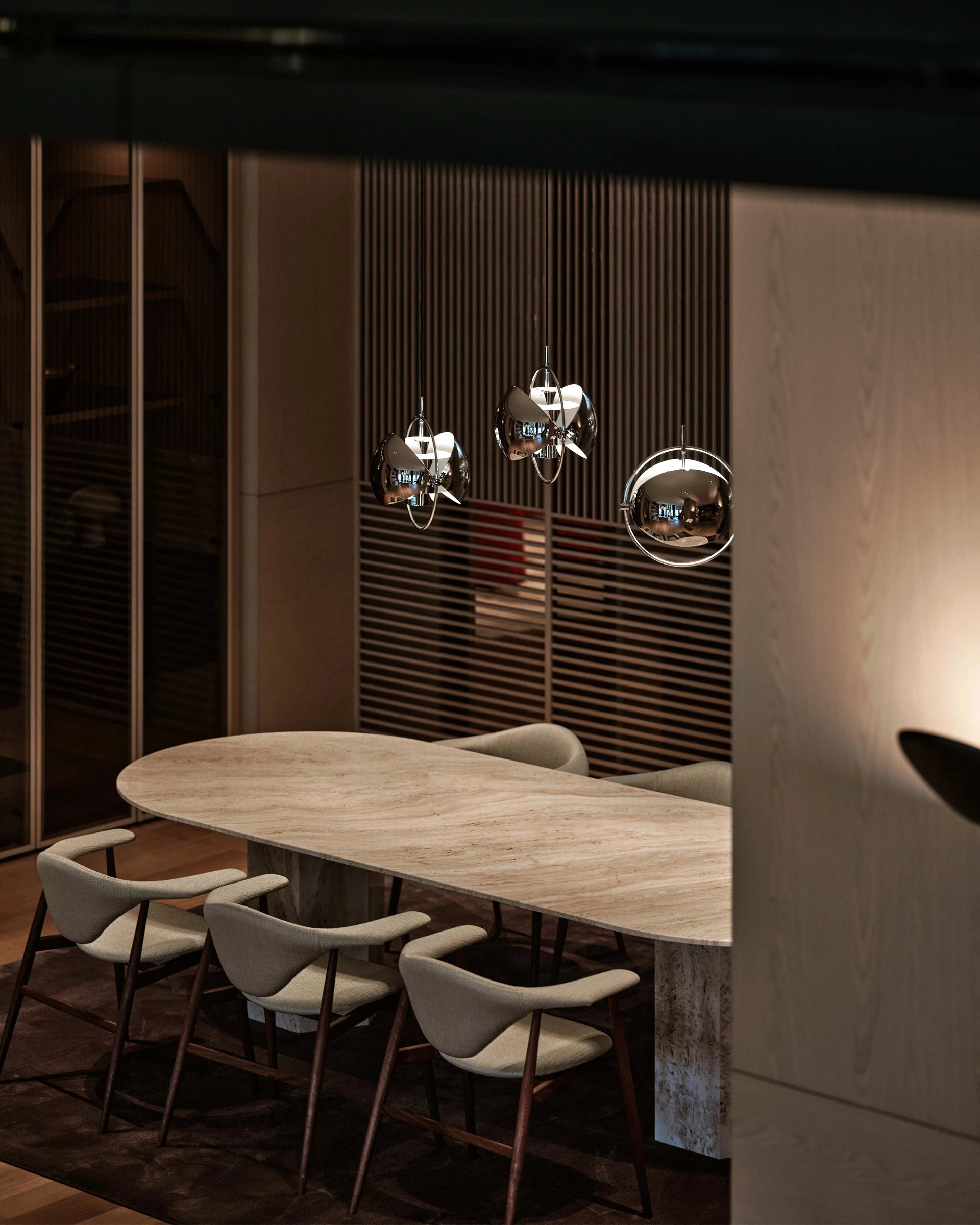 Masculo Dining Chair by GUBI shown in an interior setting, view 4