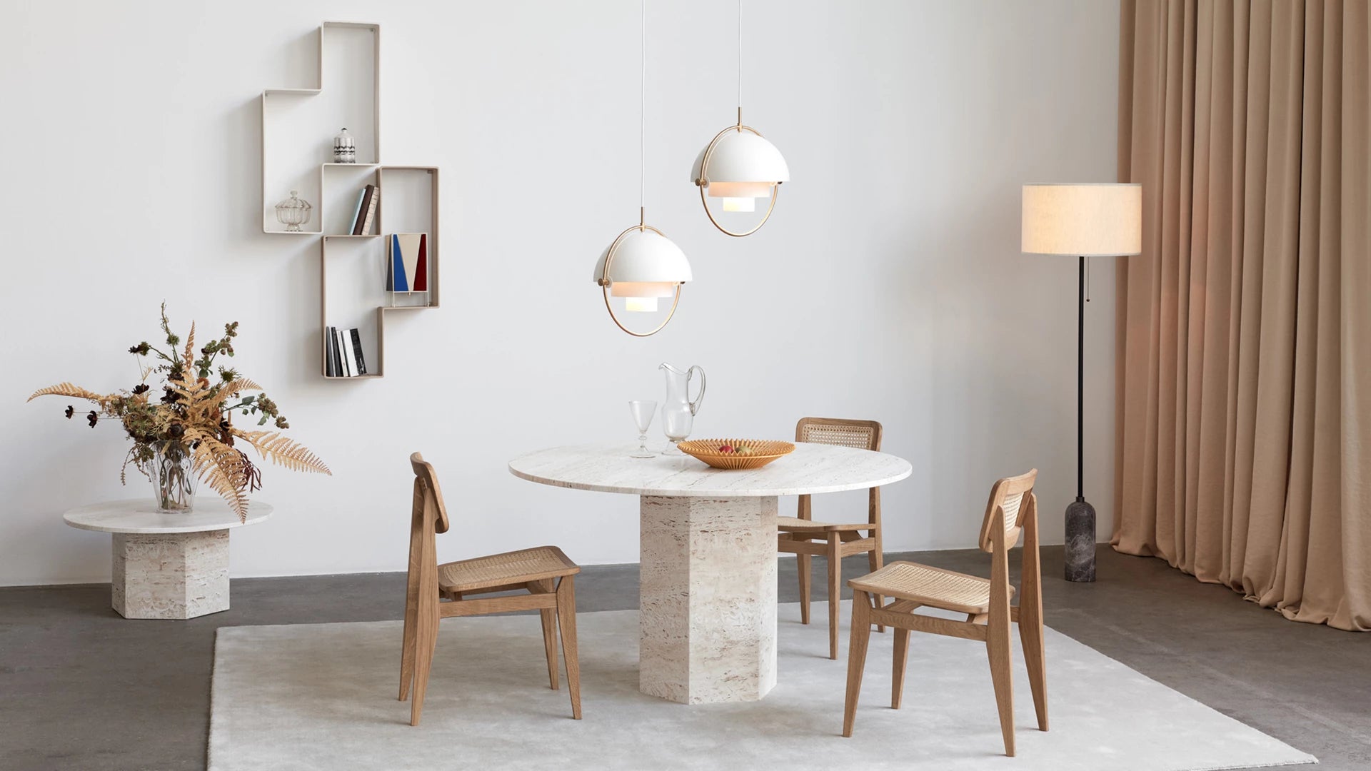 Matégot Bowl by GUBI shown in an interior setting, view 1