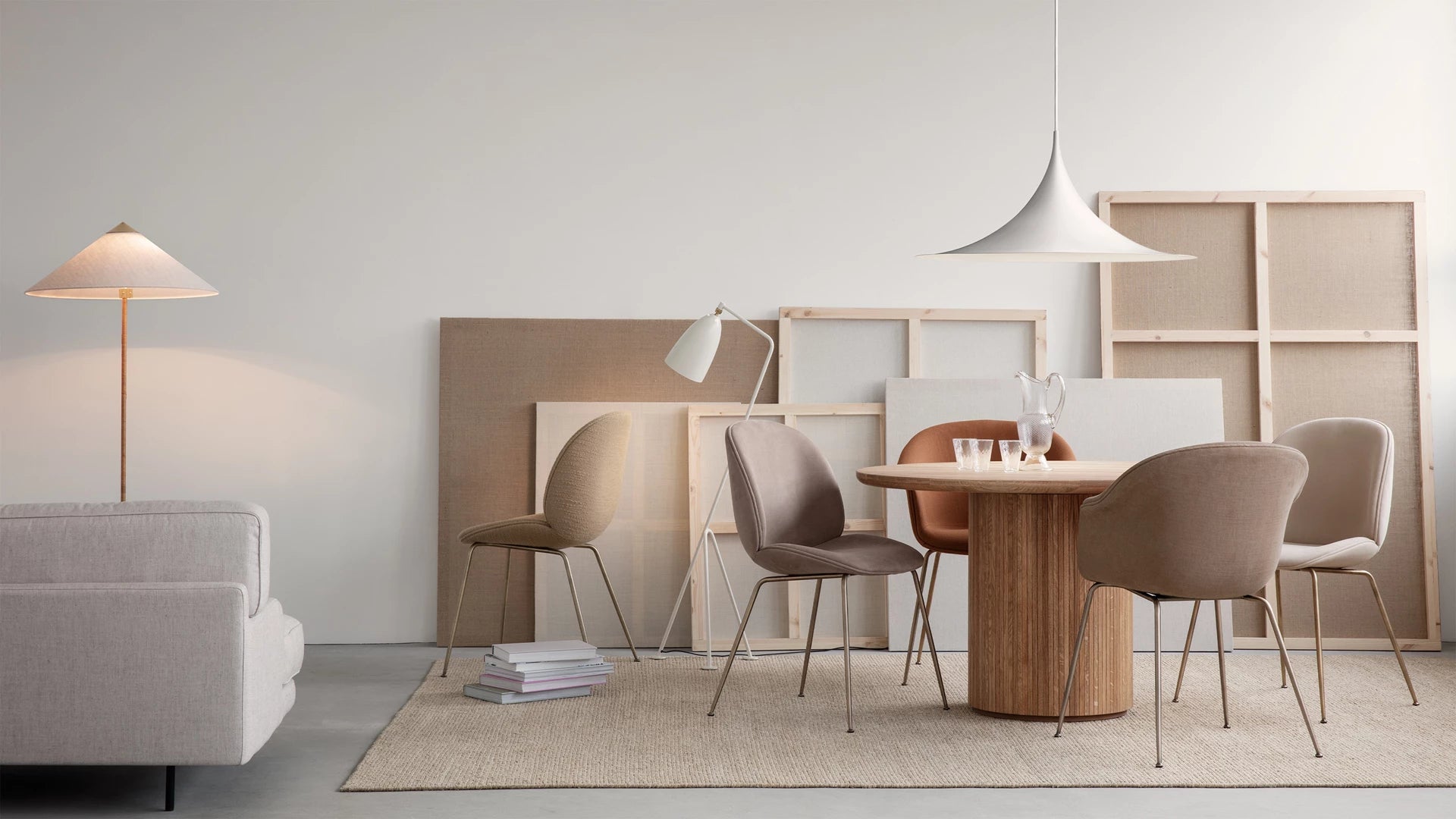 Moon Dining Table by GUBI shown in an interior setting