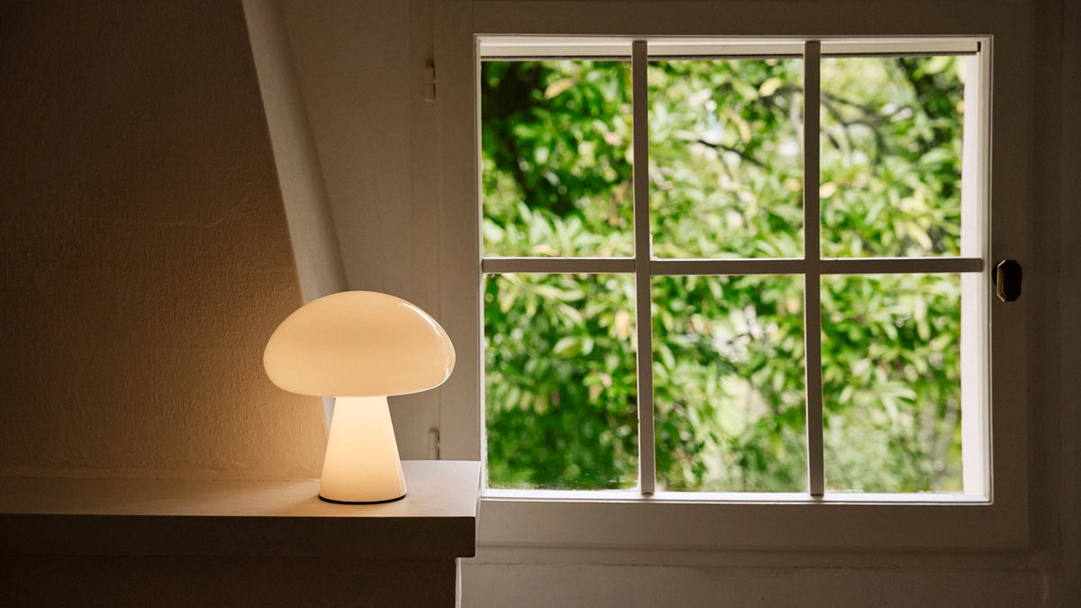 Obello Portable Lamp by GUBI shown in an interior setting, view 4