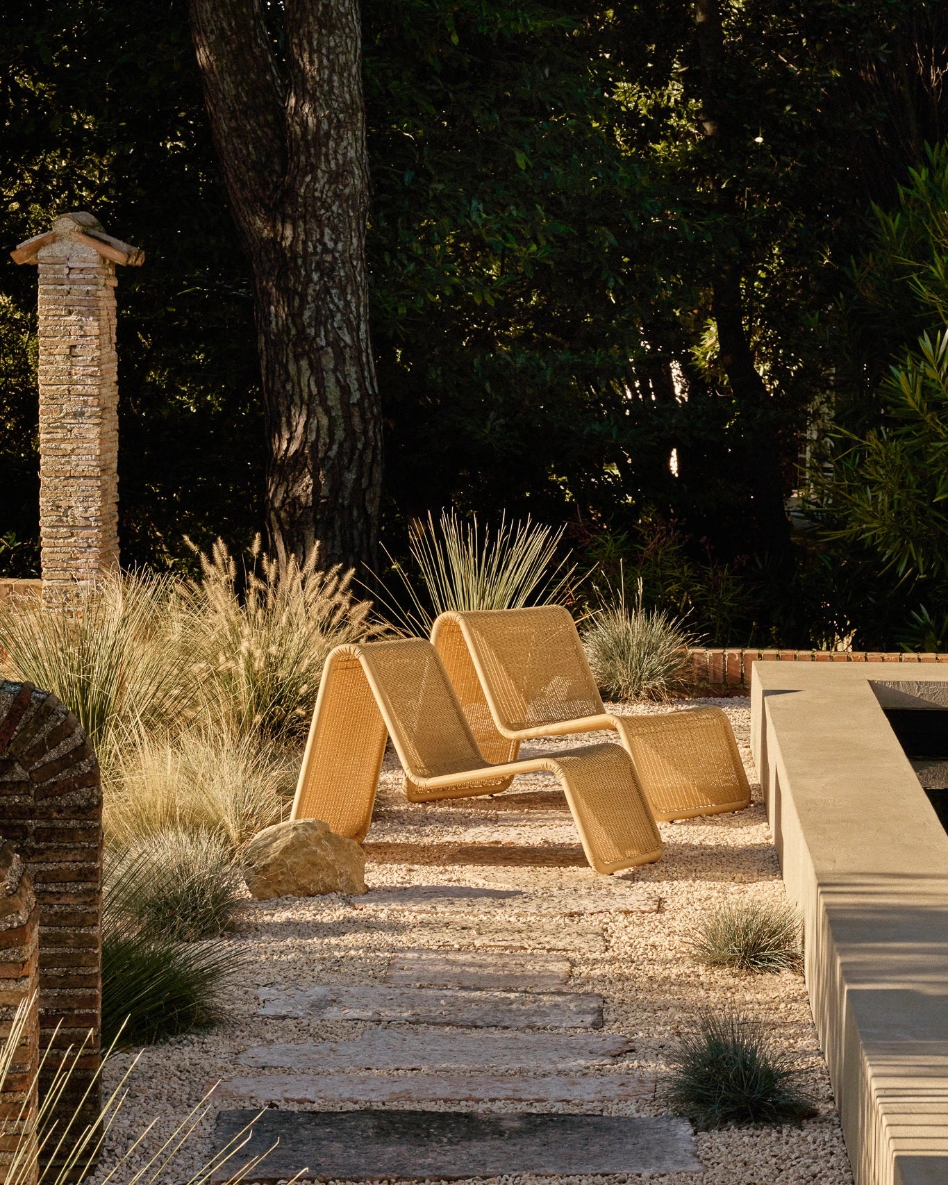 P3 Outdoor Lounge Chair by GUBI shown in an interior setting, view 3