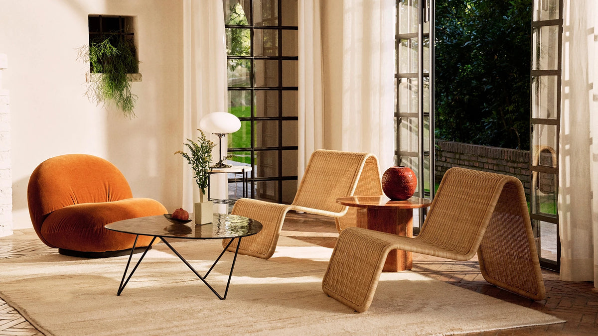 P3S Chaise Longue by GUBI shown in an interior setting