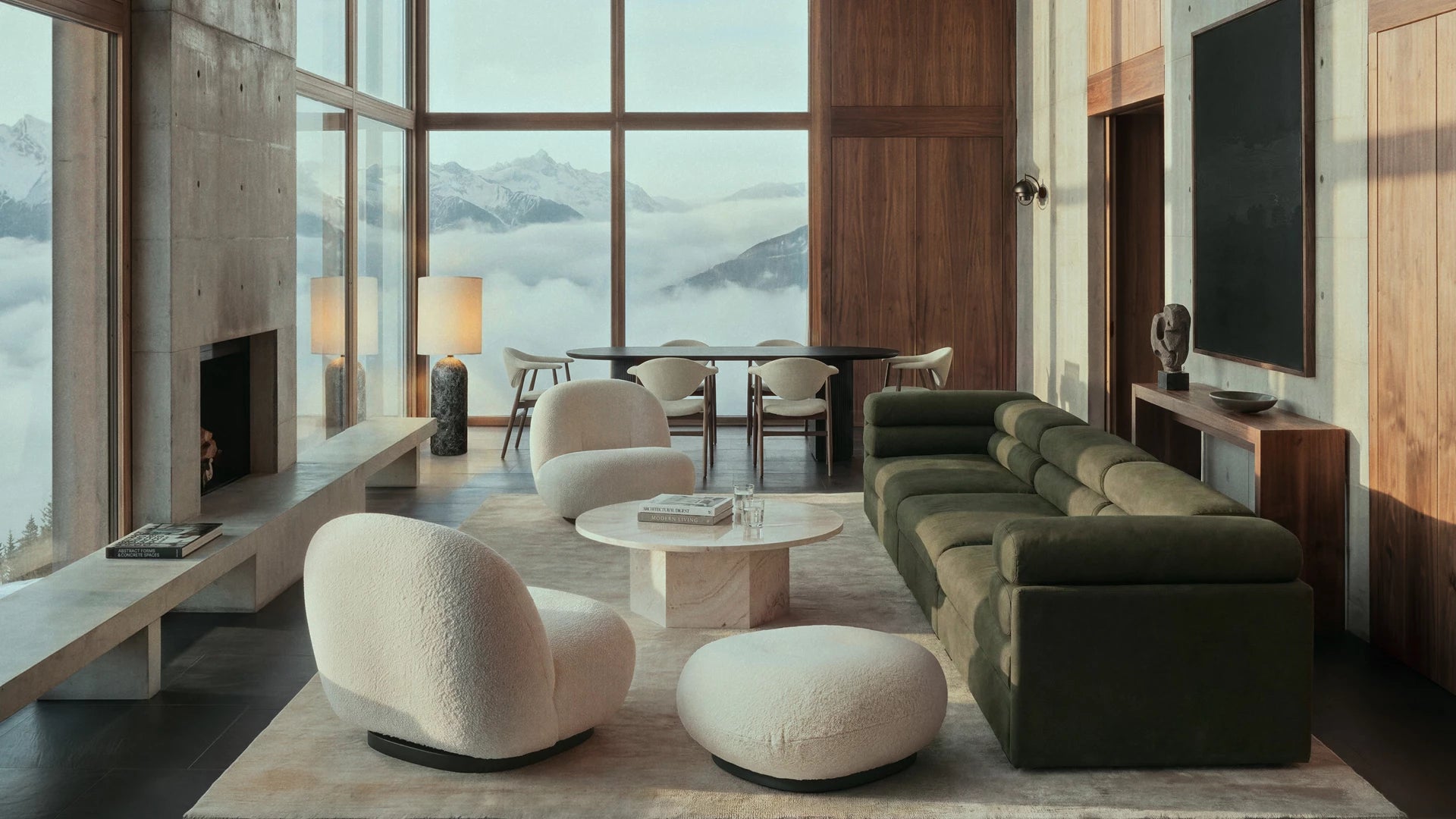 Pacha Lounge Chair by GUBI shown in an interior setting, view 3