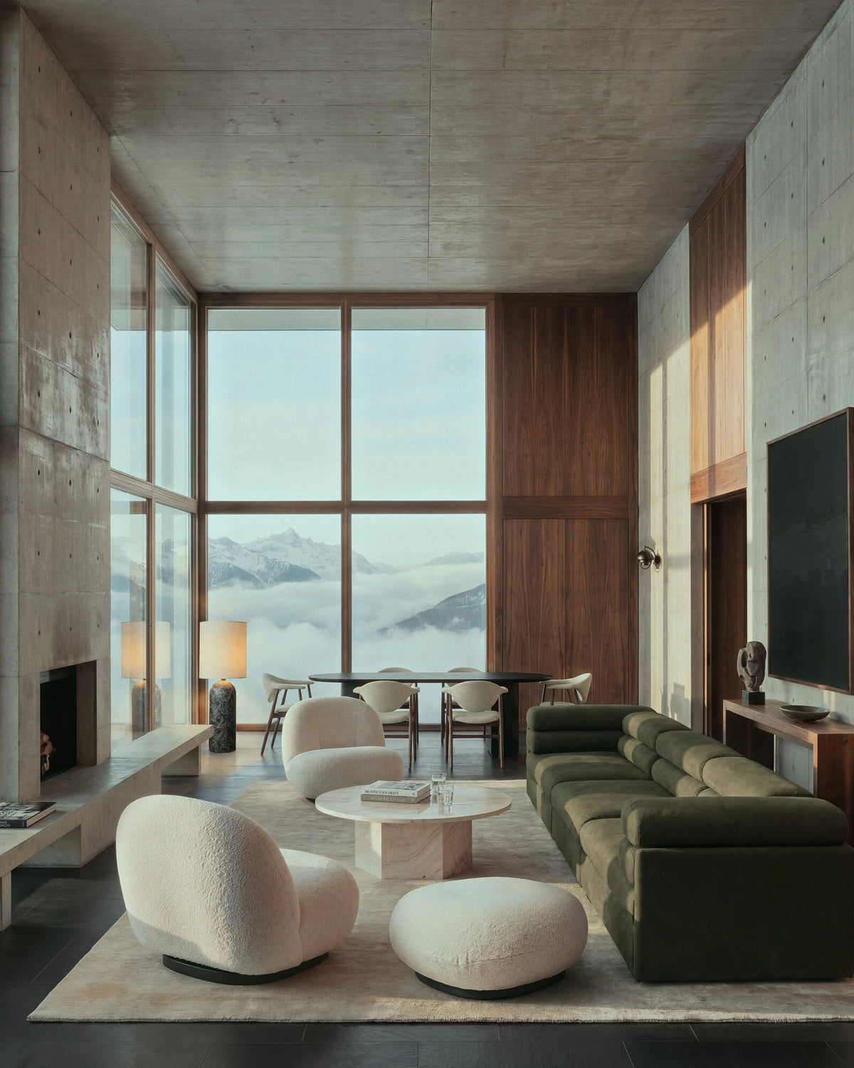 Pacha Lounge Chair by GUBI shown in an interior setting, view 4
